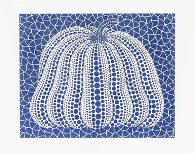 Pumpkin (blue) - Signed Print by Yayoi Kusama 1999 - MyArtBroker