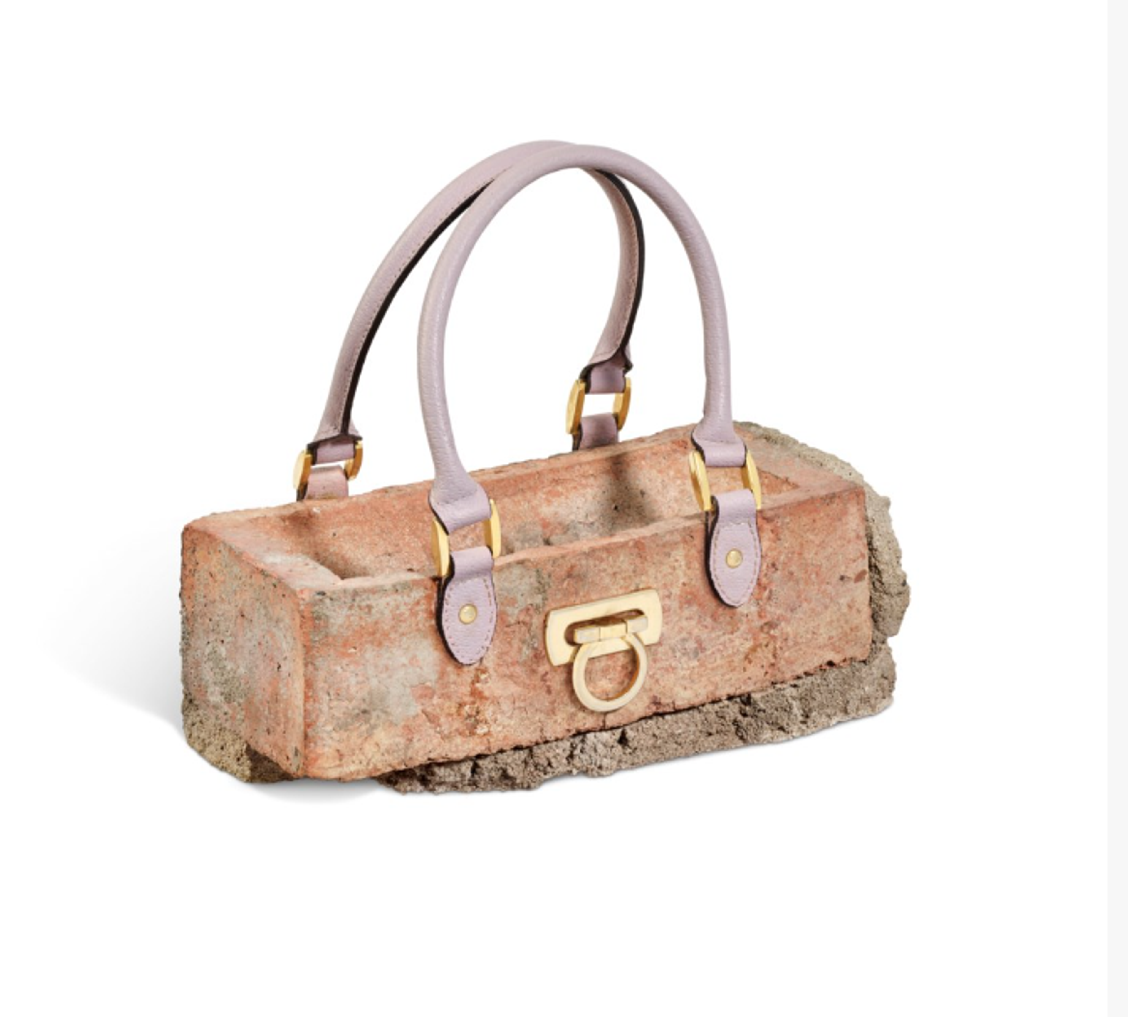 Brick enhanced with feature to look like a handbag 