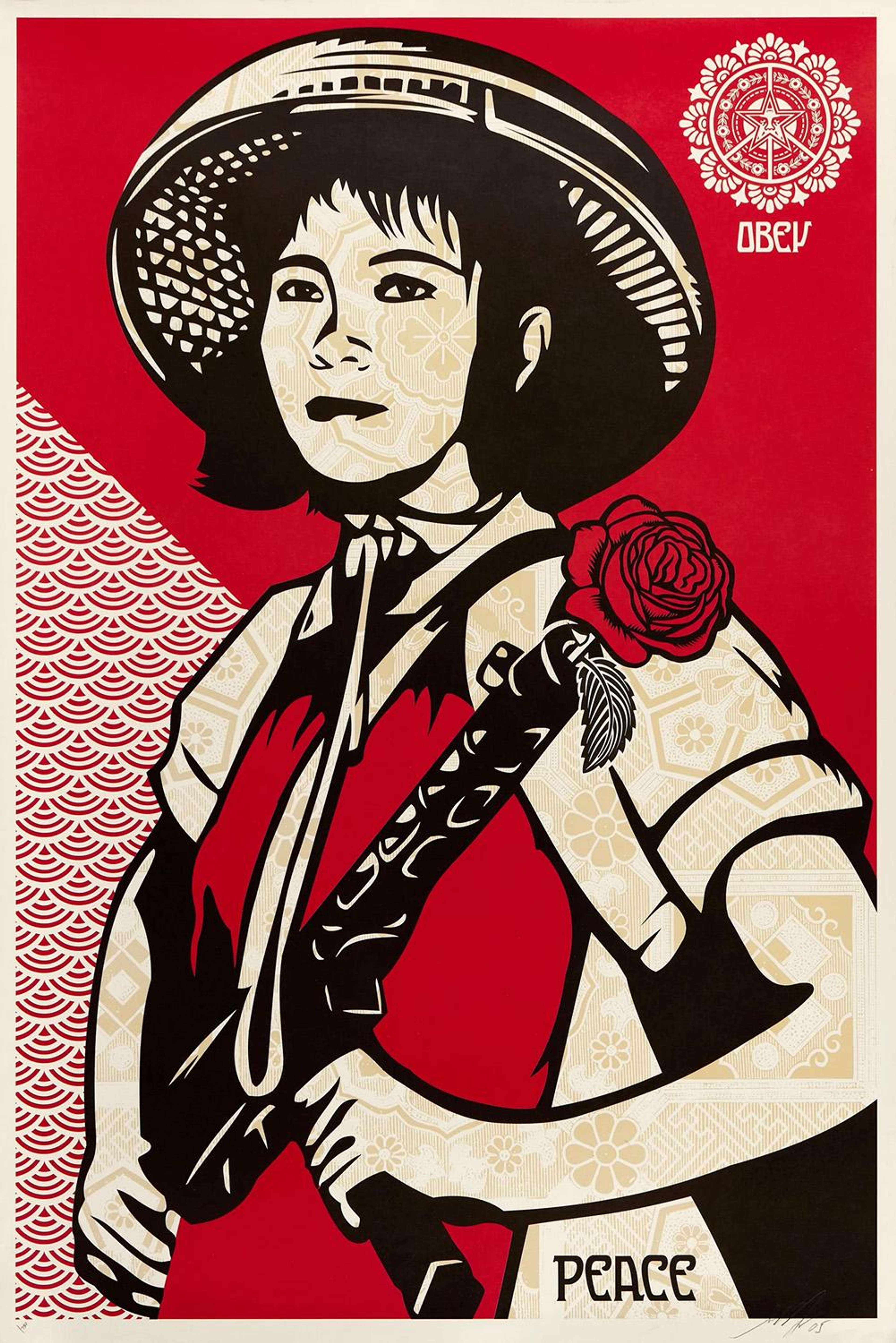 Revolution Girl - Signed Print by Shepard Fairey 2005 - MyArtBroker