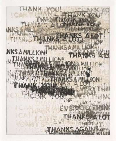 Thanks - Signed Print by Mel Bochner 2015 - MyArtBroker