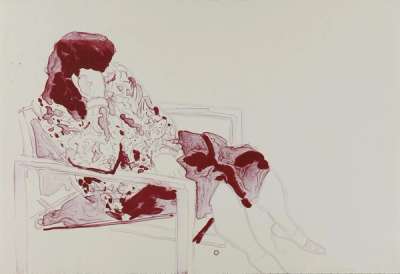 David Hockney: Ann Seated In Director's Chair - Signed Print
