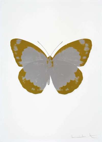 Damien Hirst: The Souls II (silver gloss, oriental gold, blind impression) - Signed Print