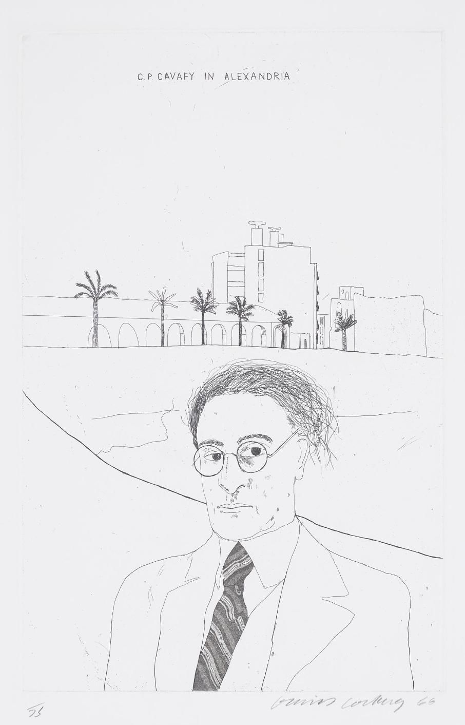 David Hockney Portrait Of Cavafy In Alexandria (Signed Print) 1966