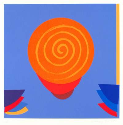 Orange And Blue Space - Signed Print by Sir Terry Frost 1998 - MyArtBroker