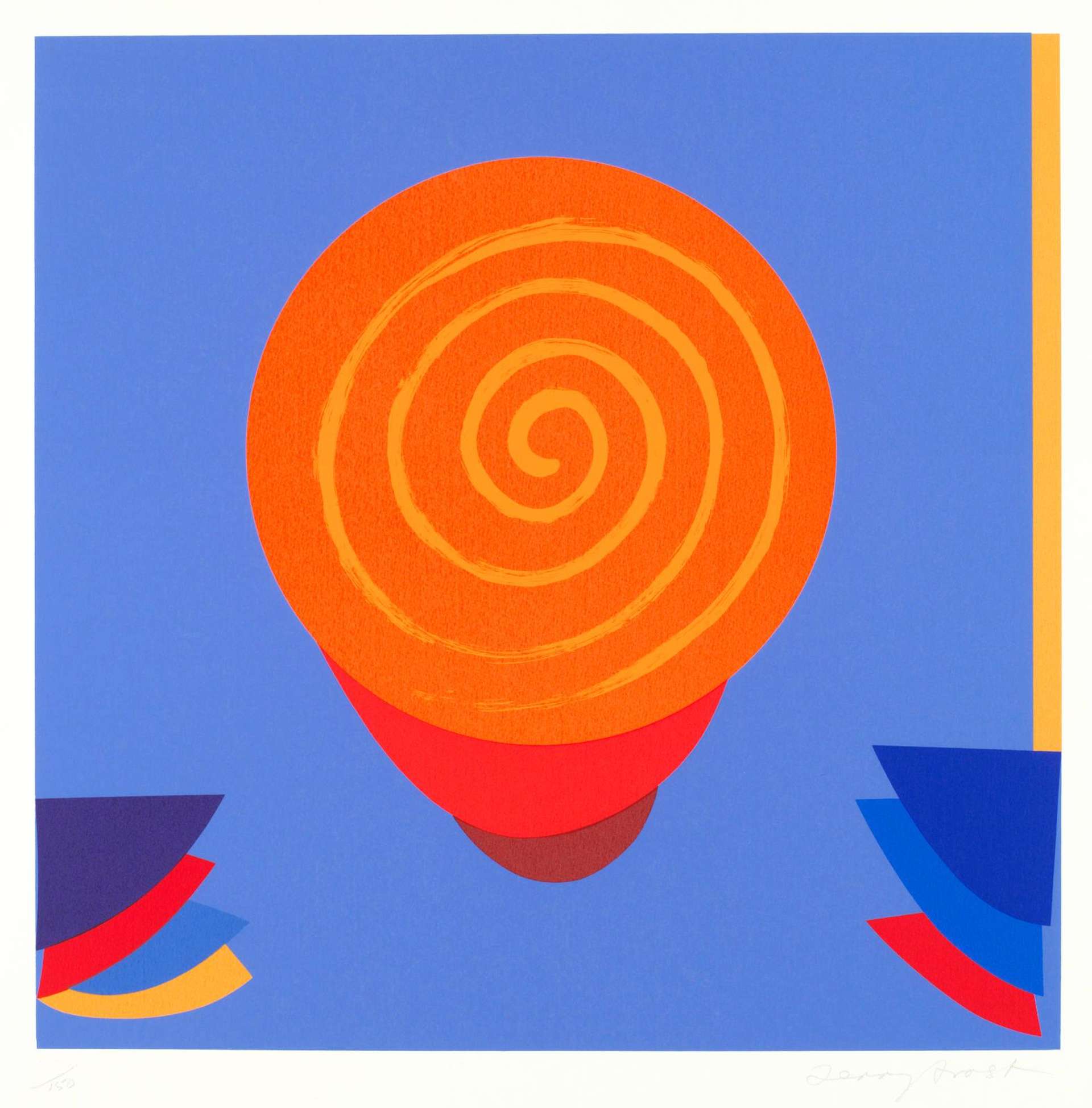 Orange And Blue Space - Signed Print by Sir Terry Frost 1998 - MyArtBroker