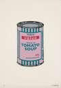 Banksy: Soup Can (pink, emerald and raspberry) - Signed Print