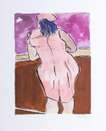 Woman In Red Lion Pub Pink (2008) - Signed Print