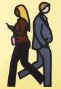 Julian Opie: New York Couple 5 - Signed Print