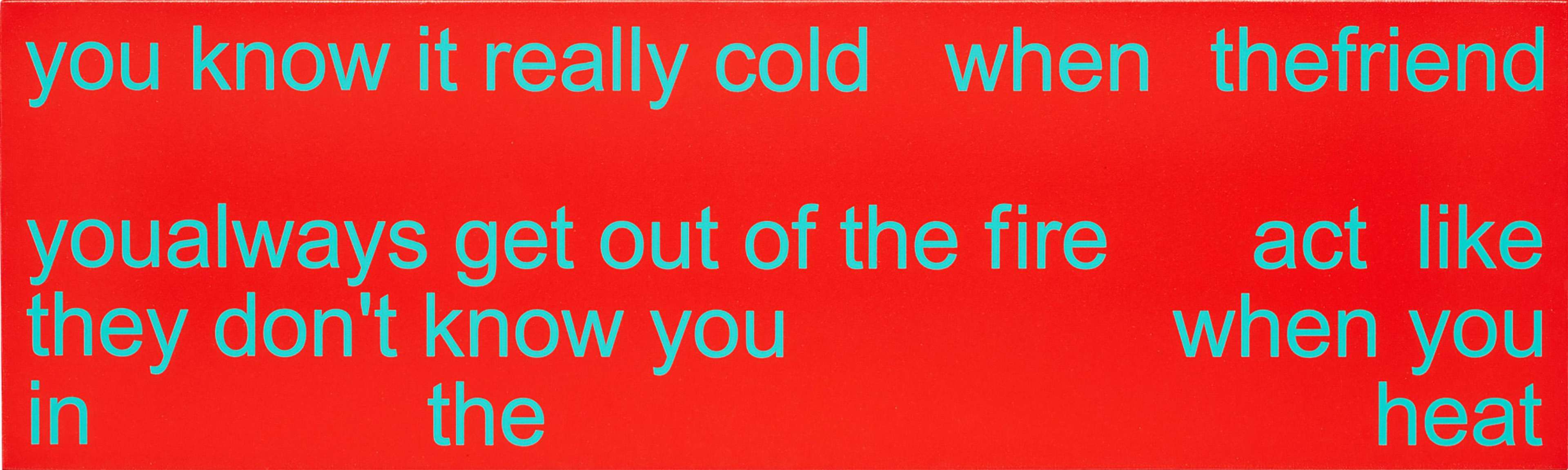 It Cold - Signed Print by Adam Pendleton 2004 - MyArtBroker