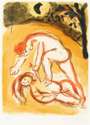 Marc Chagall: Cain Et Abel - Signed Print