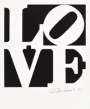 Robert Indiana: The Book Of Love (white and black) - Signed Print