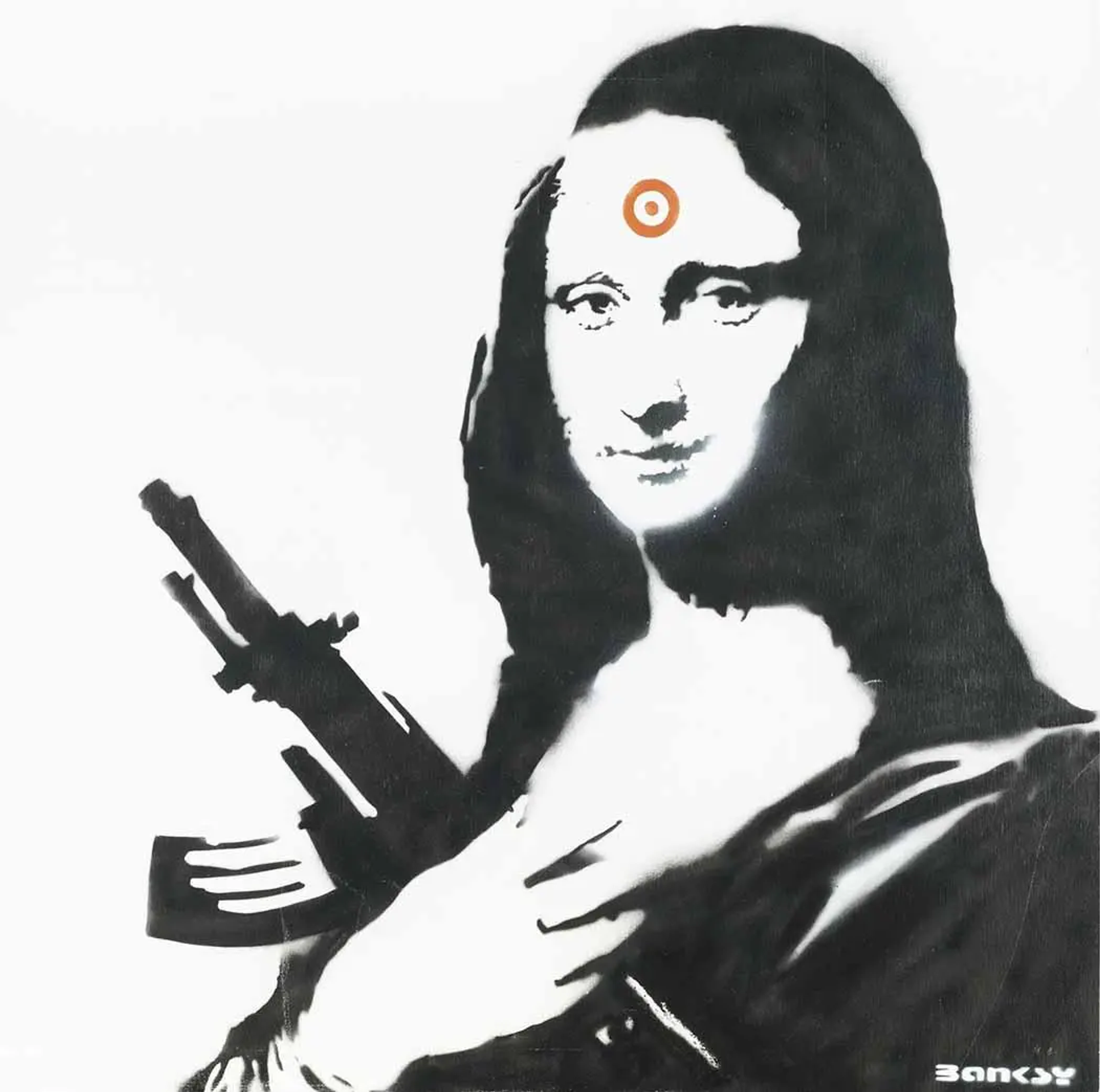 « Mona Lisa With AK 47 » de Banksy