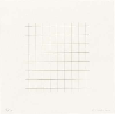 On A Clear Day 20 - Signed Print by Agnes Martin 1973 - MyArtBroker