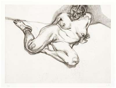 Girl Sitting - Signed Print by Lucian Freud 1987 - MyArtBroker