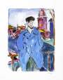 Bob Dylan: Man On A Bridge Dark Blue (2008) - Signed Print