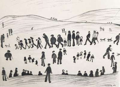 Sunday Afternoon - Signed Print by L S Lowry 1969 - MyArtBroker