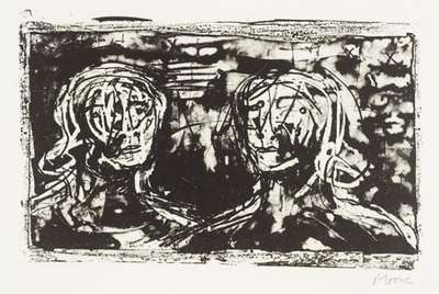 Two Heads - Signed Print by Henry Moore 1973 - MyArtBroker
