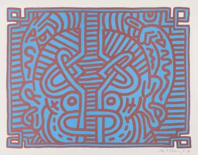 Chocolate Buddha 1 - Signed Print by Keith Haring 1989 - MyArtBroker