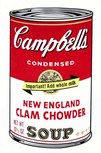 Campbell's Soup II, New England Clam Chowder (F. & S. II.57) - Signed Print by Andy Warhol 1969 - MyArtBroker