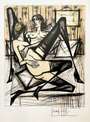 Bernard Buffet: Jeux De Dames II - Signed Print