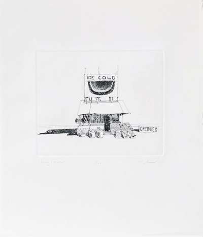 Cherry Stand - Signed Print by Wayne Thiebaud 1964 - MyArtBroker