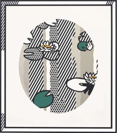 Water Lilies – Pink Flower - Signed Print by Roy Lichtenstein 1992 - MyArtBroker