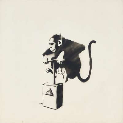 Monkey Detonator - Signed Mixed Media by Banksy 2000 - MyArtBroker