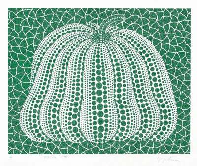 Pumpkin (green) - Signed Print by Yayoi Kusama 1999 - MyArtBroker