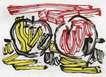 Red Apple And Yellow Apple - Signed Print