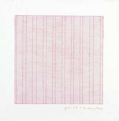 Praise - Signed Print by Agnes Martin 1976 - MyArtBroker