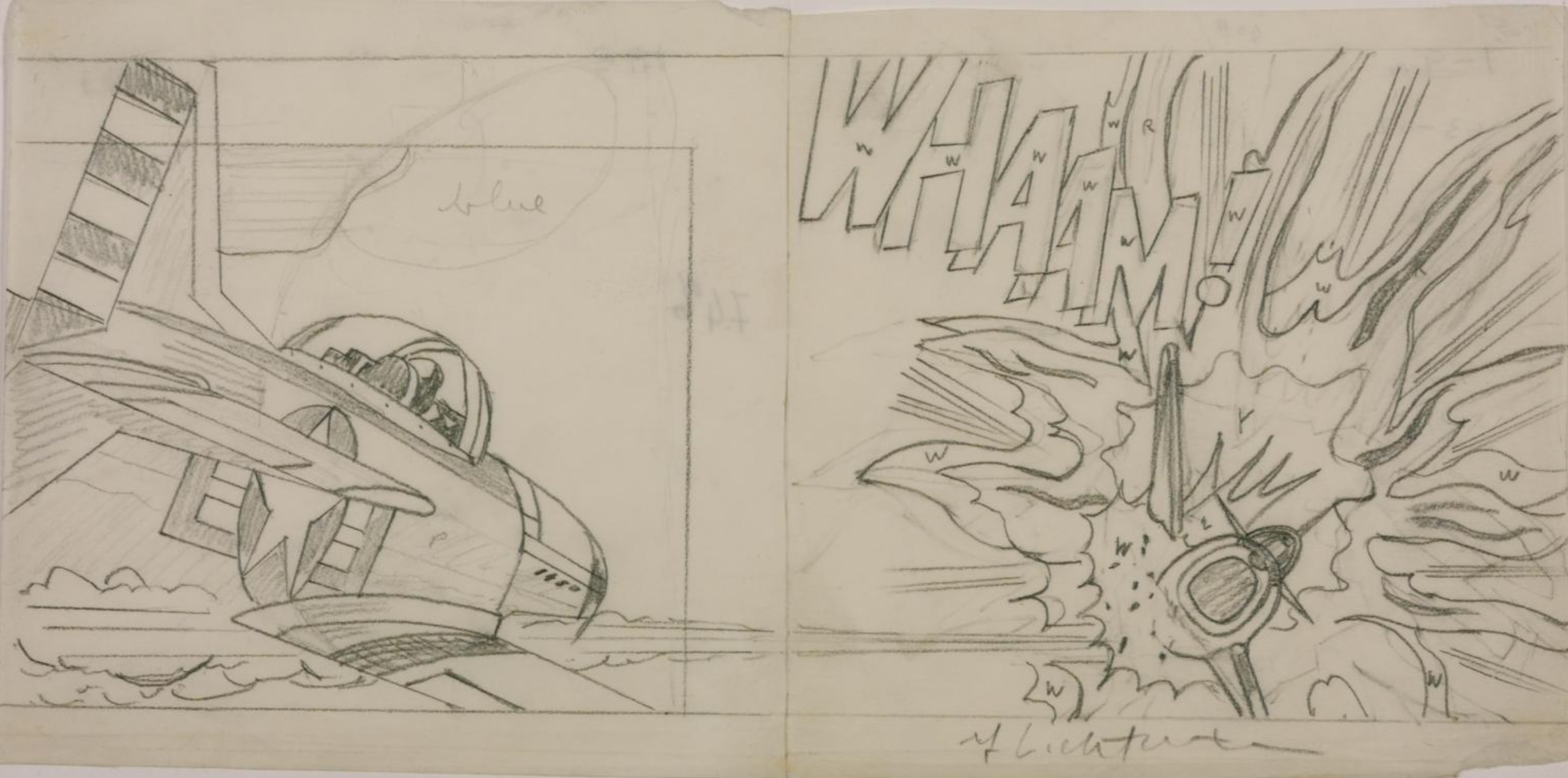 Dessin pour « Whaam! » de Roy Lichtenstein