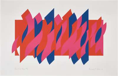 Red Red Blue - Signed Print by Bridget Riley 2010 - MyArtBroker