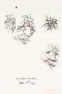 Henry Moore: Sketches Of Auden - Signed Print