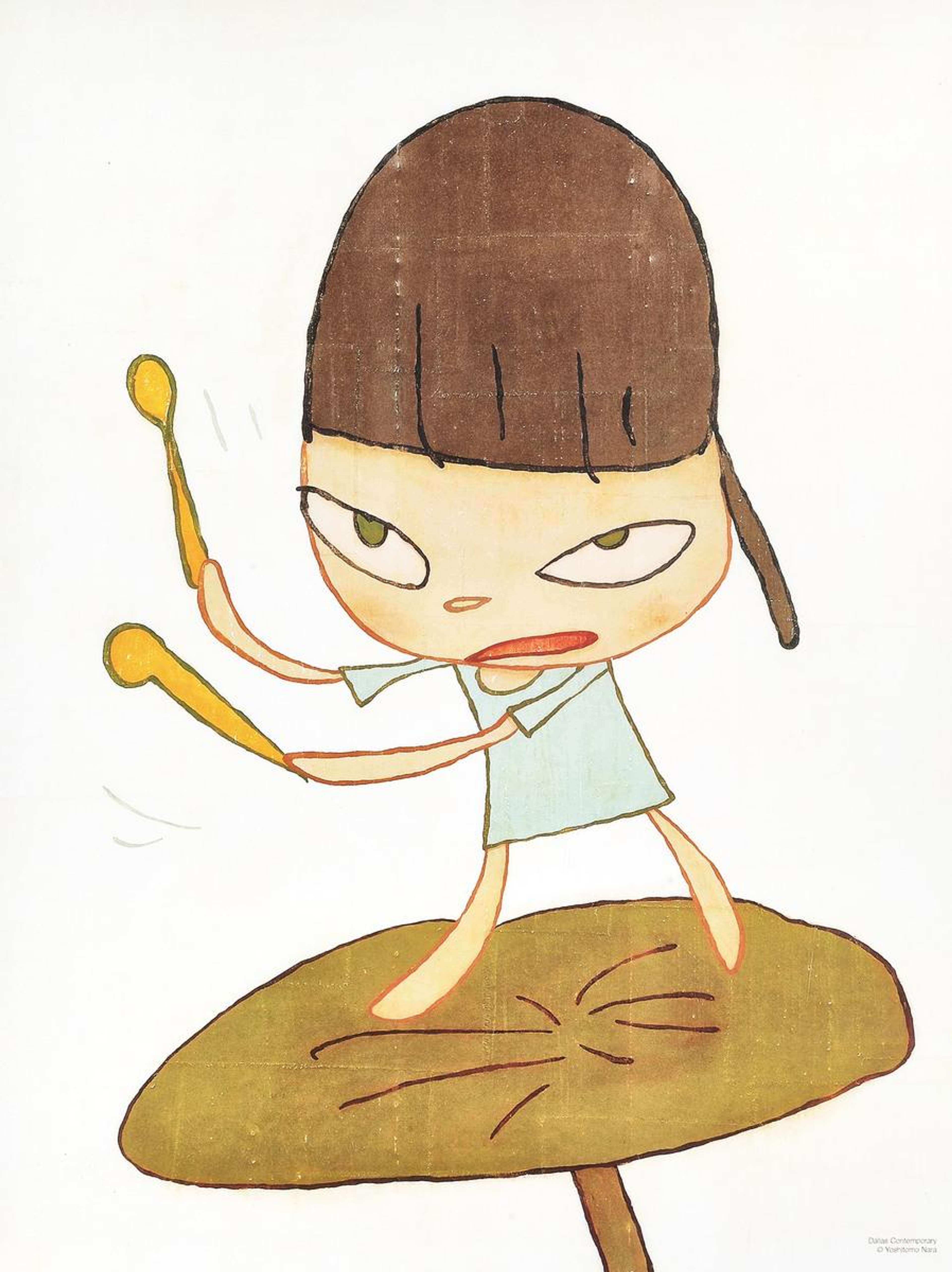 Marching On A Butterbur Leaf © Yoshitomo Nara 2019