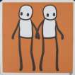 Holding Hands (orange) - Signed Print