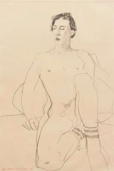 Gregory With Gym Socks - Signed Print by David Hockney 1976 - MyArtBroker