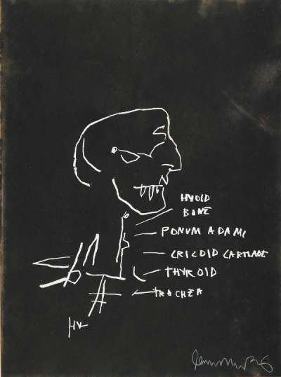 Anatomy, Thyroid - Signed Print by Jean-Michel Basquiat 1982 - MyArtBroker