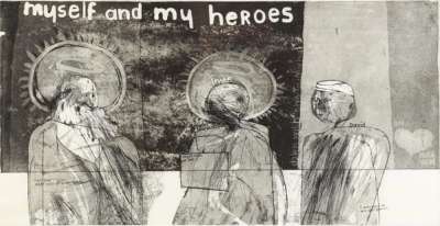 Myself And My Heroes - Signed Print by David Hockney 1961 - MyArtBroker