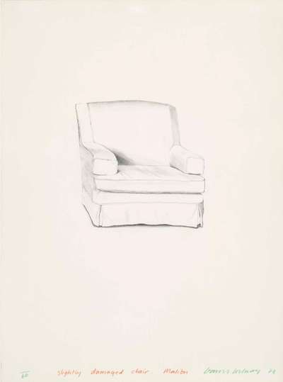 Slightly Damaged Chair, Malibu - Signed Print by David Hockney 1973 - MyArtBroker