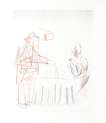 Figures With Still Life - Signed Print