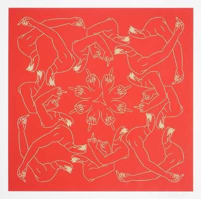 Middle Finger In Red - Signed Print by Ai Weiwei 2023 - MyArtBroker