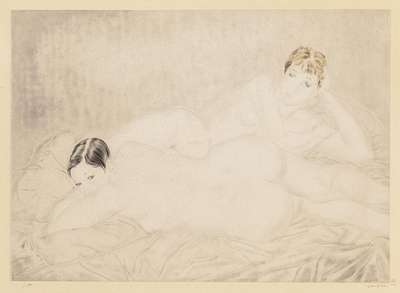 Two Reclining Women - Signed Print by Tsuguharu Foujita 1930 - MyArtBroker