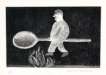 Riding Around On A Cooking-Spoon - Signed Print
