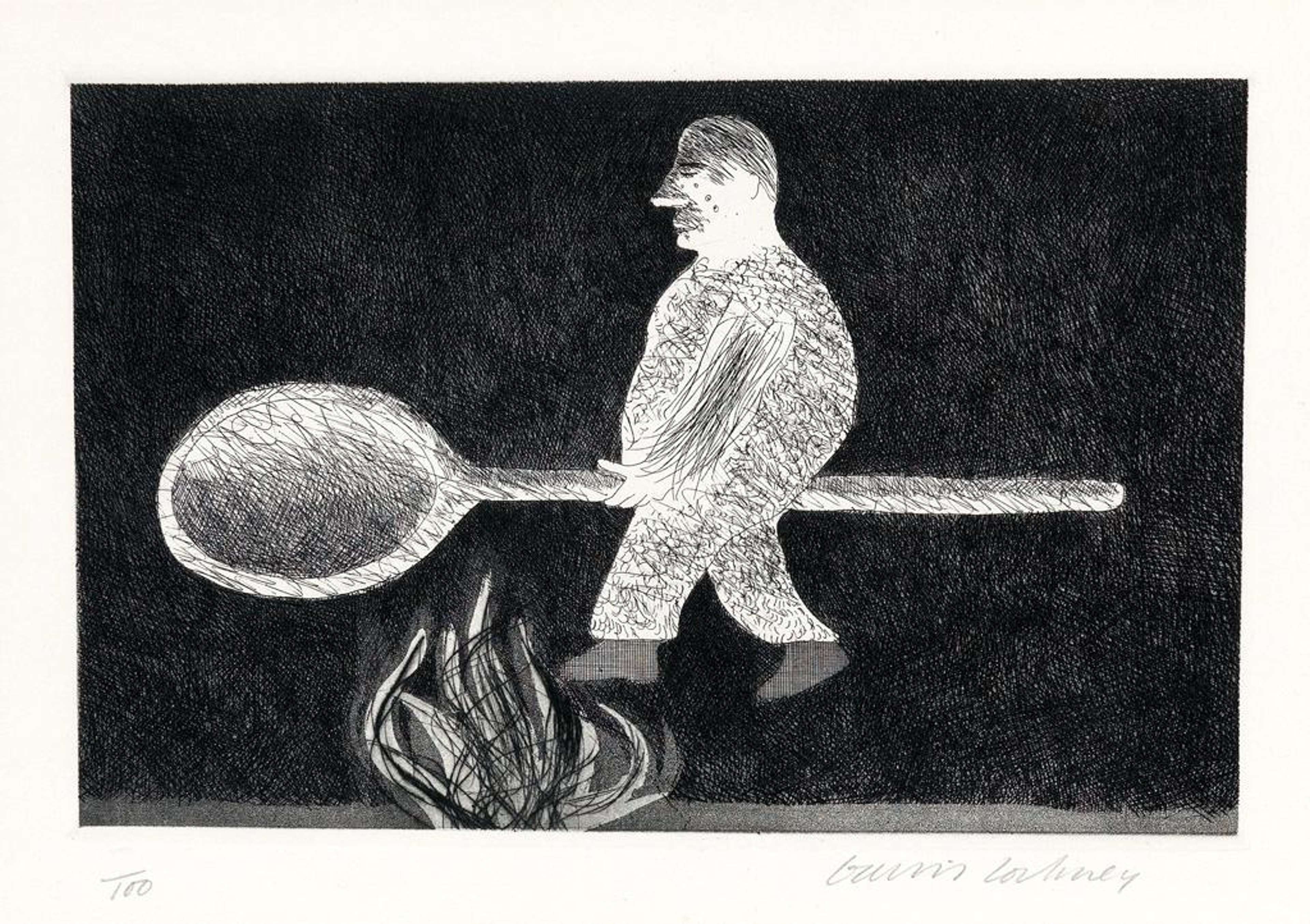 Riding Around On A Cooking-Spoon - Signed Print by David Hockney 1969 - MyArtBroker