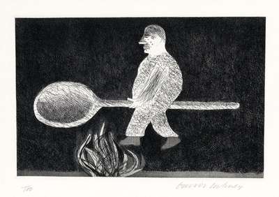 Riding Around On A Cooking-Spoon - Signed Print by David Hockney 1969 - MyArtBroker