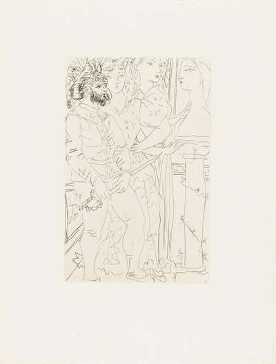 Trois Comédiens Avec Buste De Marie-Thérèse (La Suite Vollard) - Signed Print by Pablo Picasso 1934 - MyArtBroker