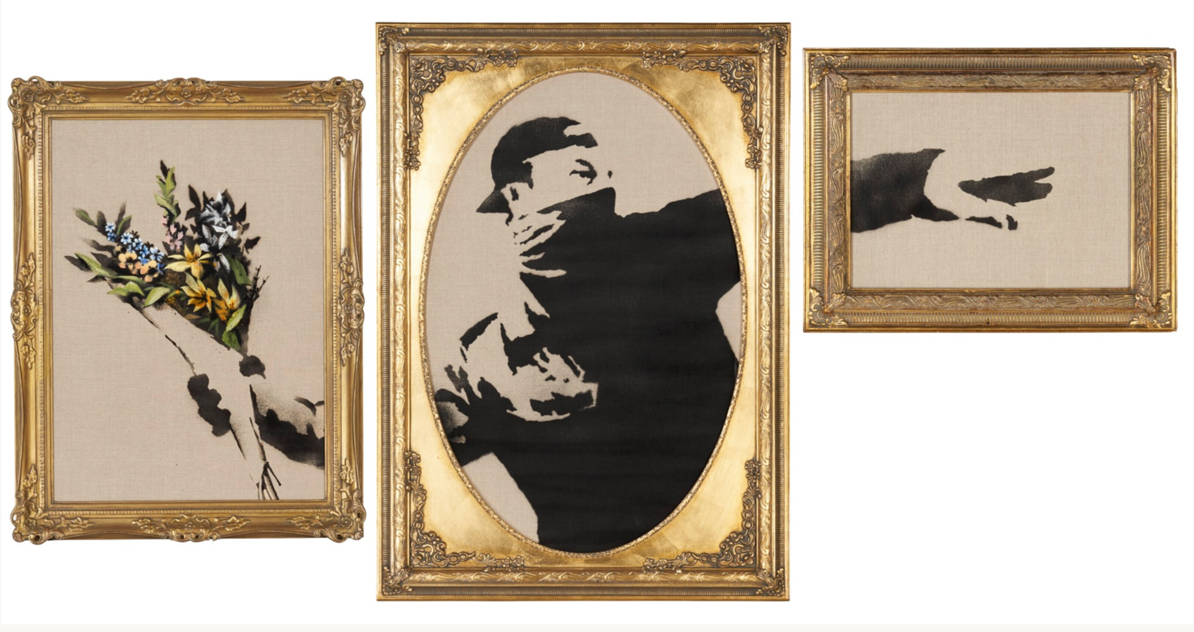 Flower Thrower Triptych de Banksy - Christie's