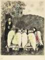 Marc Chagall: Abraham Et Les Trois Anges - Signed Print