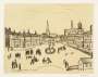 L S Lowry: Tree In A Square - Signed Print