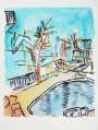 Bob Dylan: Motel Pool (2013) - Signed Print